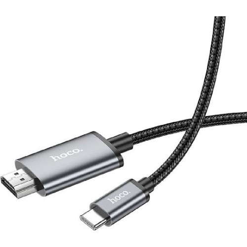 ΚΑΛΩΔΙΟ TYPE C HOCO ΣΕ HDMI UA27 BLACK BRAIDED 2m